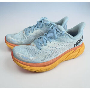 Hoka One One Clifton 8 Womens Size 5.5 B Summer Song Ice Flow Blue Running Shoes
